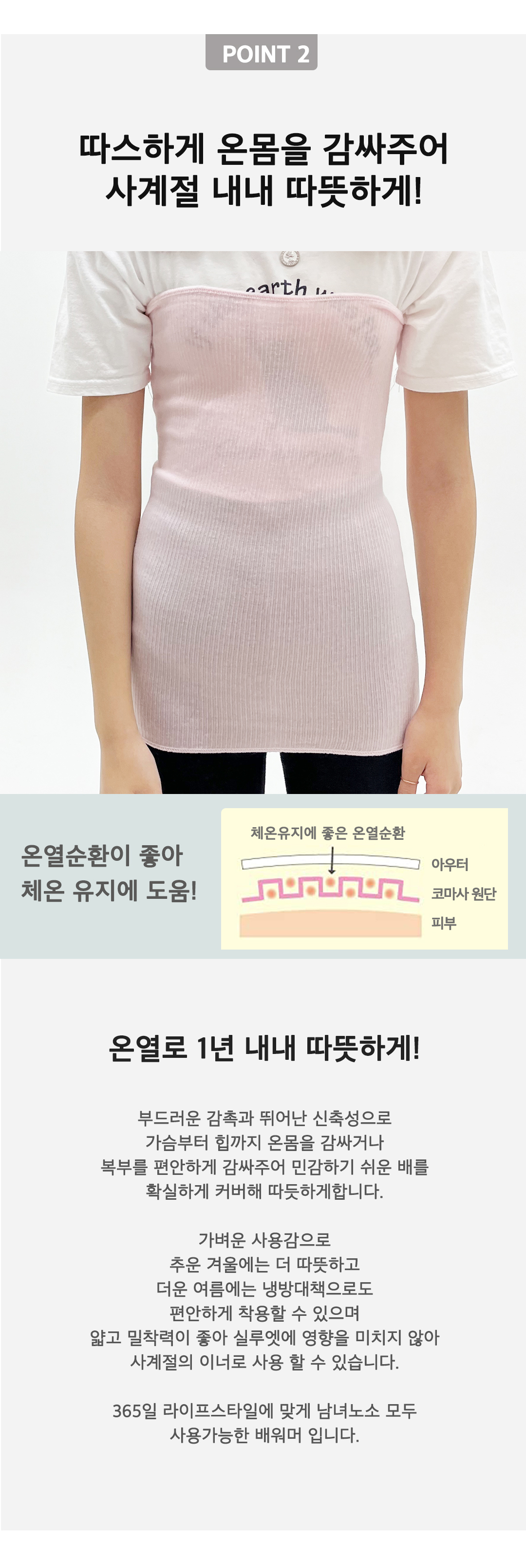후와리토 배워머 코튼 보온복대 SS 상세 이미지 8